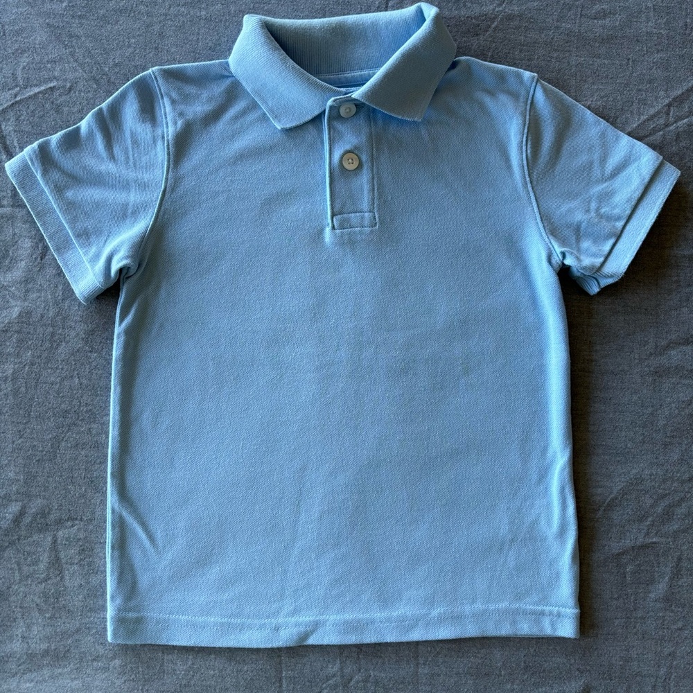 Cat and Jack Boys Light Blue Polo Knit Shirt. Size XS (4/5)